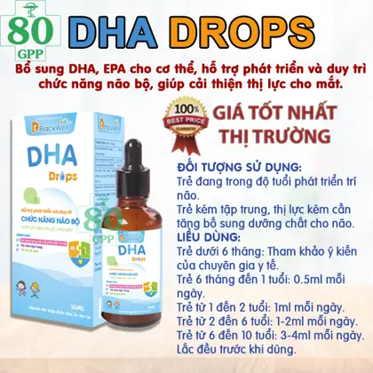 Bổ não sớm DHA, EPA cho não, DHA giọt và viên Phát triển não bộ, thị lực cho mắt Nguyên liệu châu ÂU