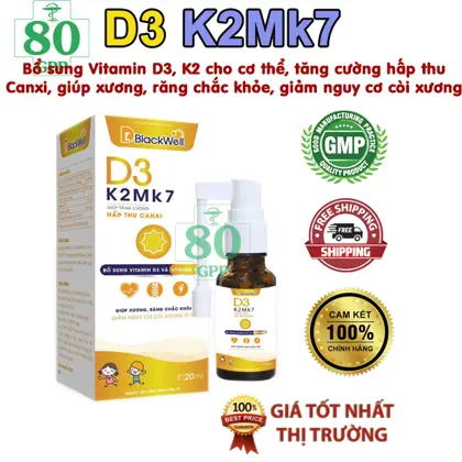 Bổ Sung Vitamin D3 K2 mk7 (từ Na Uy và Thụy Sỹ) Giúp Tăng Cường Hấp Thu Canxi và Chăm Sóc Xương Răng
