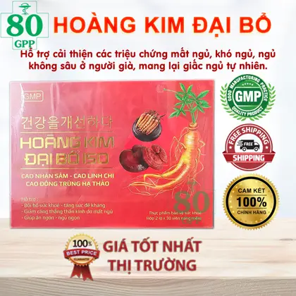 Bồi bổ cơ thể HOÀNG KIM ĐẠI BỔ buổi sáng khỏe mạnh & buổi tối ngủ ngon từ Nhâm sâm, thảo mộc tự nhiên khoáng chất