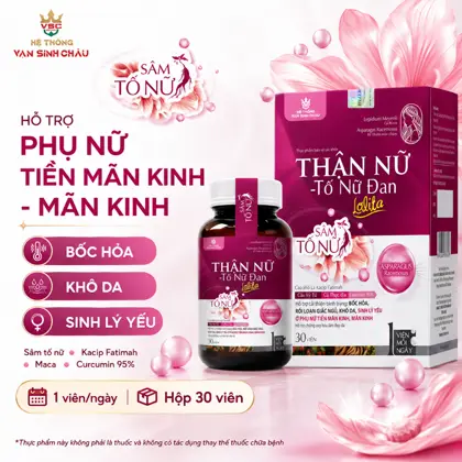 Thận Nữ Tố Nữ Đan Lolita Hộp 30 Viên - Hỗ Trợ Phụ Nữ Tiền Mãn Kinh, Mãn Kinh, Bốc Hỏa, Khô Da