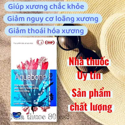 Viên Bổ Sung Canxi Hữu Cơ Tảo Biển AQUABONE 🎯 Giúp Xương Chắc Khỏe, Giảm Loãng Xương 🦴(Lọ 60 viên)